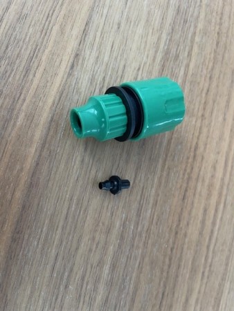  Overgang til 7 mm vanningsslange med standard Gardena tilkobling